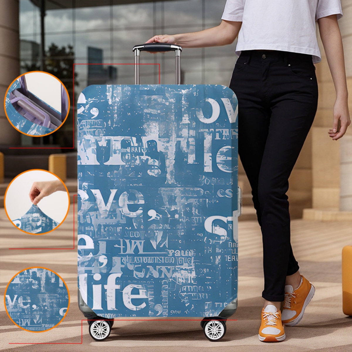 Luggage Cover Protector Elasti - Waterproof Suitcase Cover Protector 评论和价格