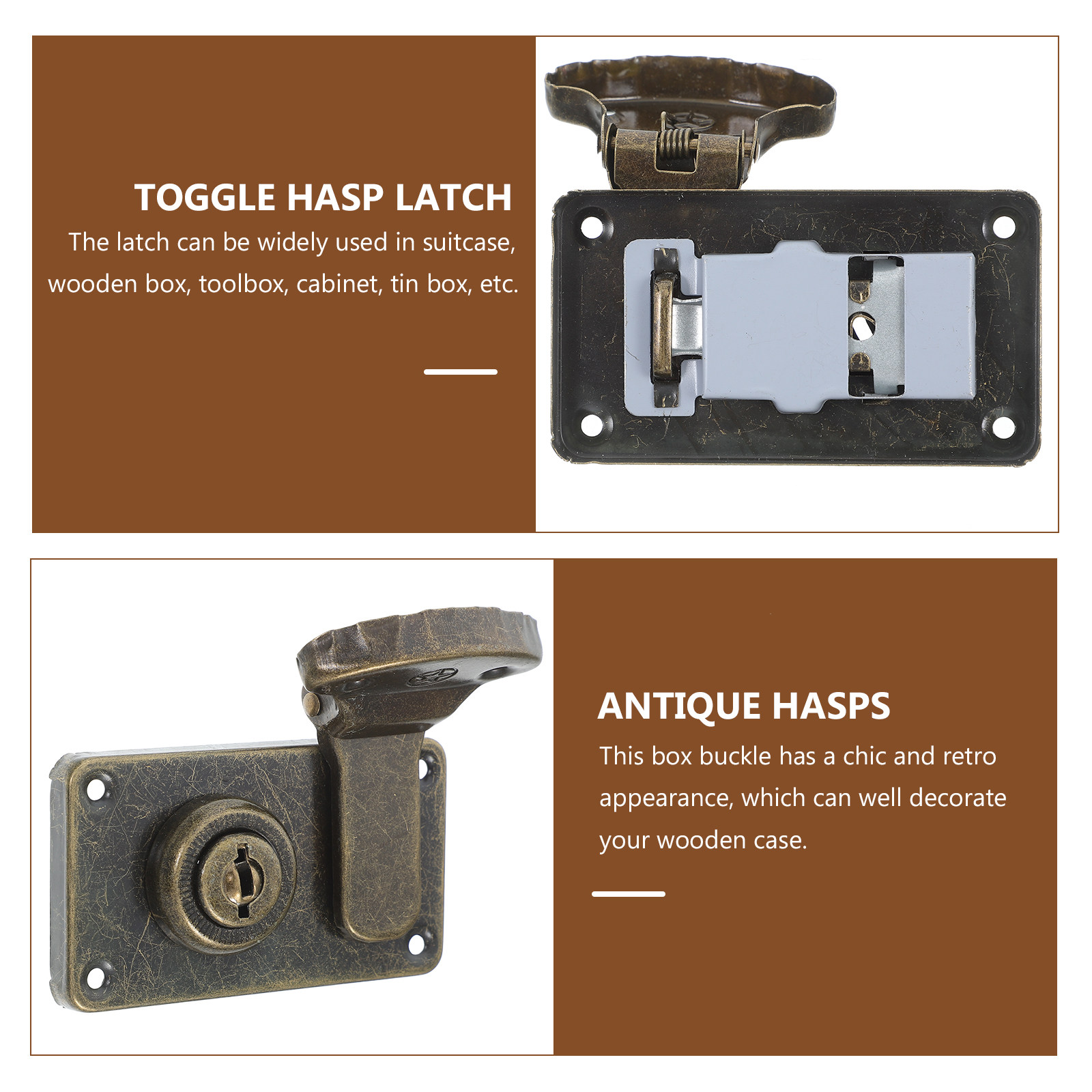 2Pcs Retro Suitcase Lock Hasps - Retro Vintage Trunk Suitcase 评论和价格