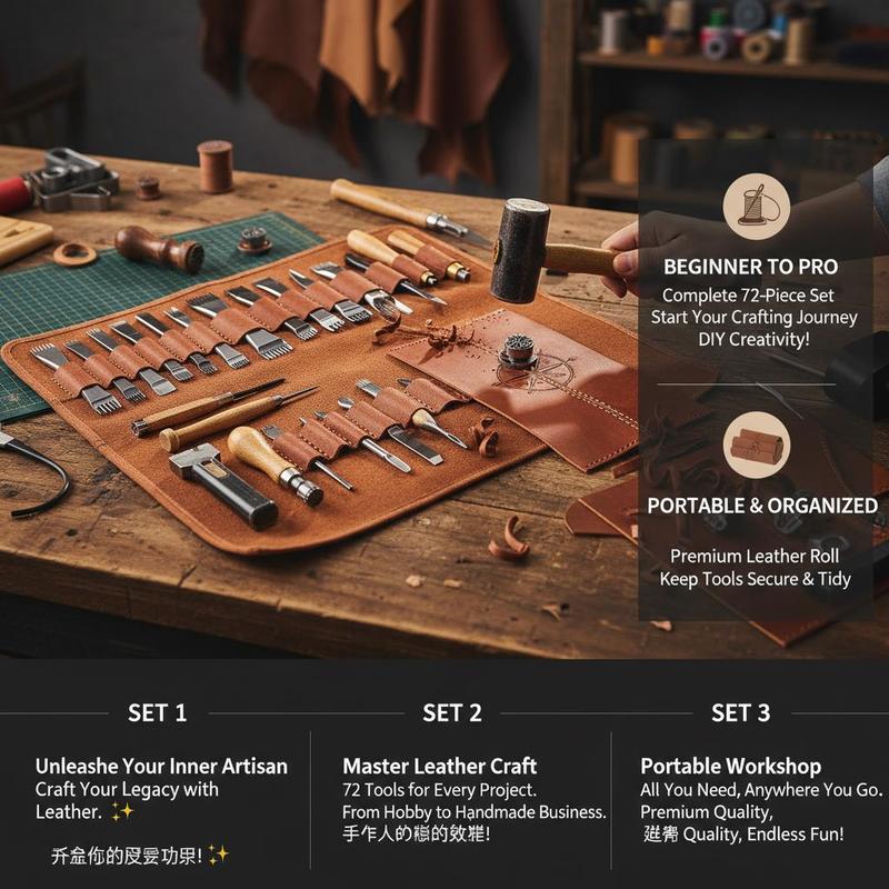 72 PCS Leather Crafting Suppli - Handbags 评论和价格