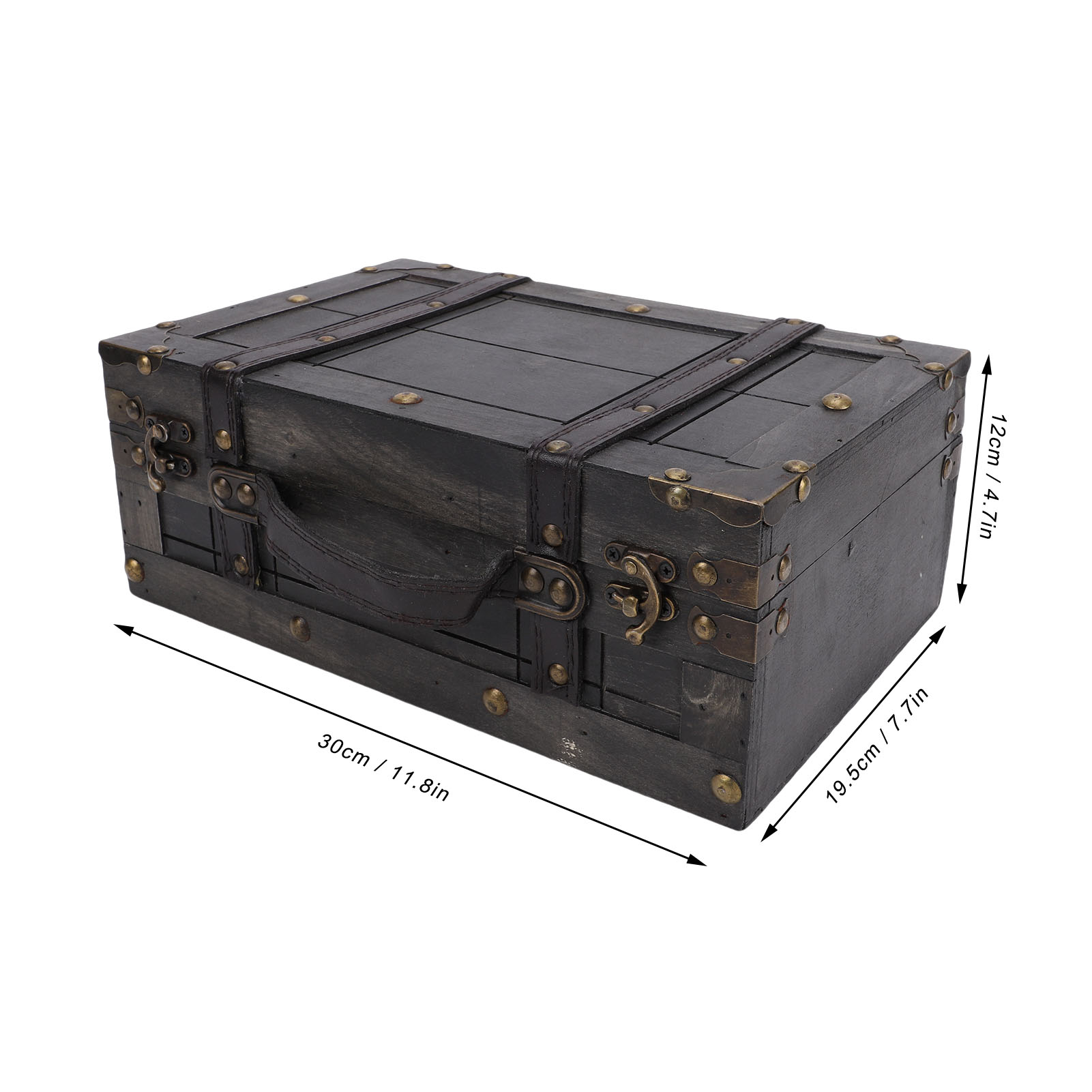 Wood Storage Trunk Wooden Ches - Retro Vintage Trunk Suitcase 评论和价格