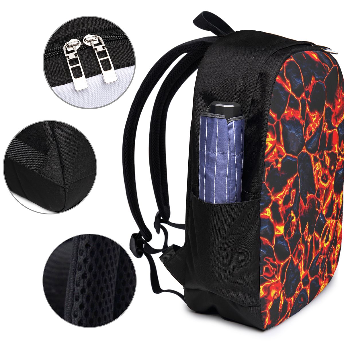 Magma Volcano Lava Fire Backpa - Travel Bags 评论和价格