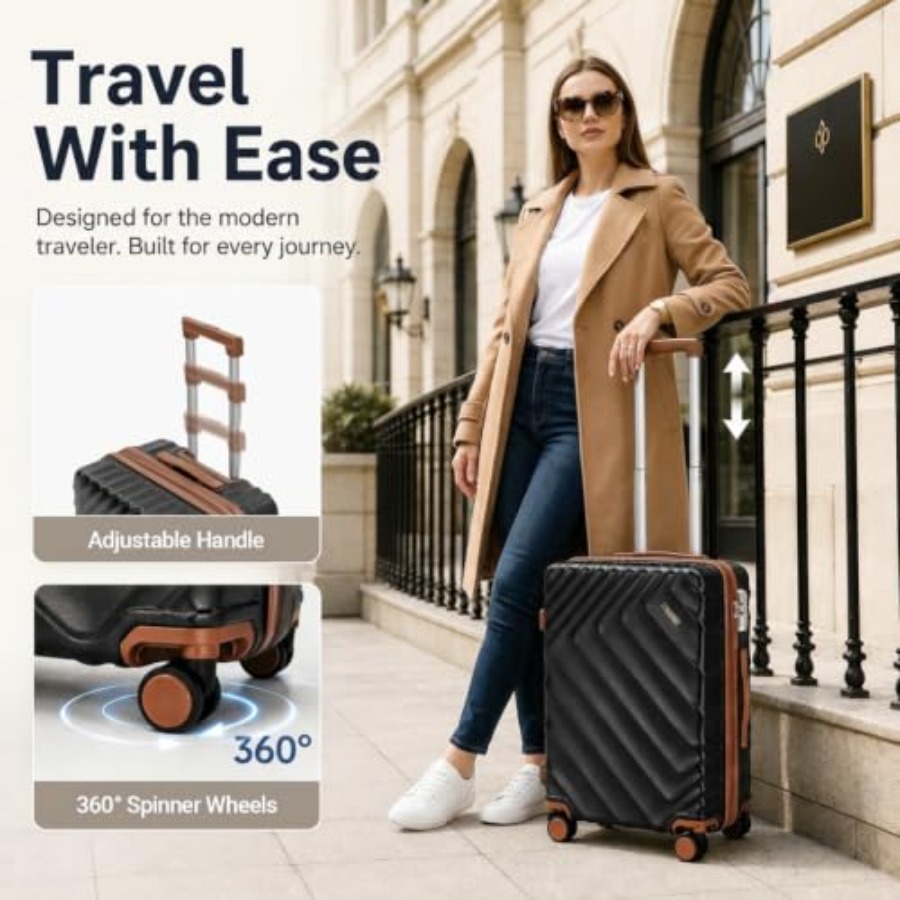 6-Piece Hard Shell Expandable  - Expandable Hard Shell Luggage Set 评论和价格
