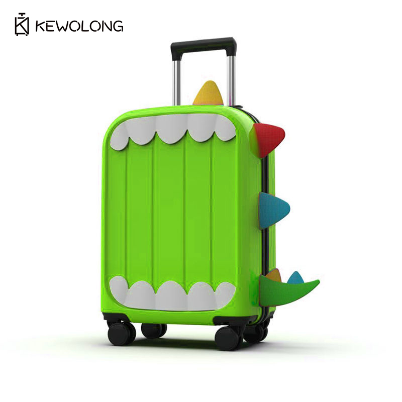 3D Cartoon Dinosaur Kids Lugga - Spinner Wheel Rolling Suitcase 20 Inch 评论和价格