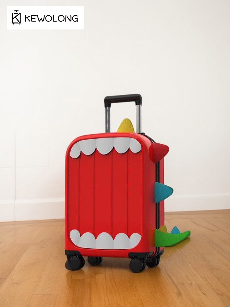 3D Cartoon Dinosaur Kids Lugga - Spinner Wheel Rolling Suitcase 20 Inch 评论和价格