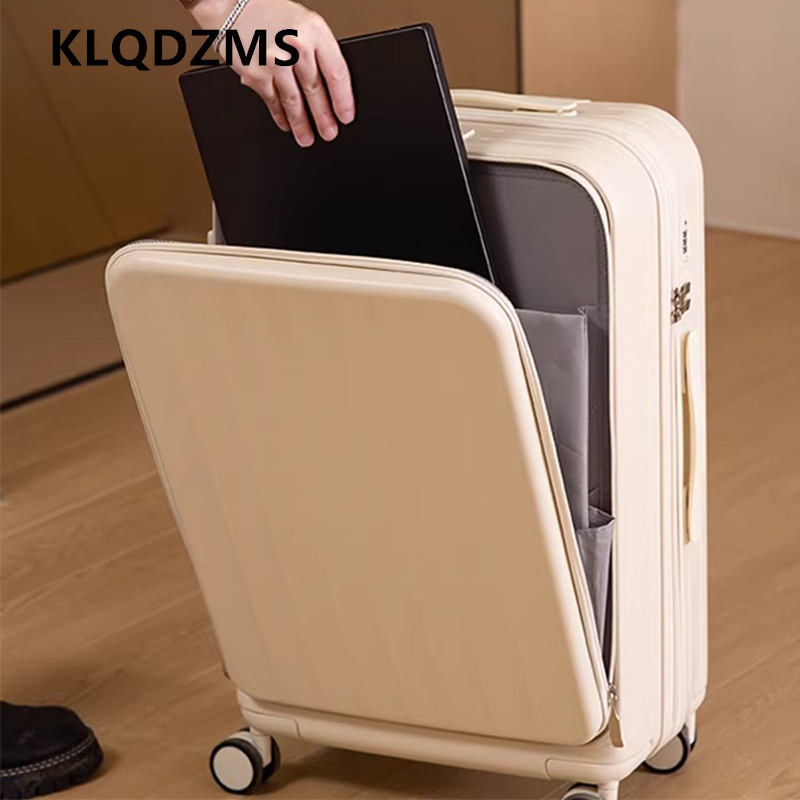KLQDZMS Multifunctional Suitca - Front Opening Laptop Luggage 24 Inch 评论和价格