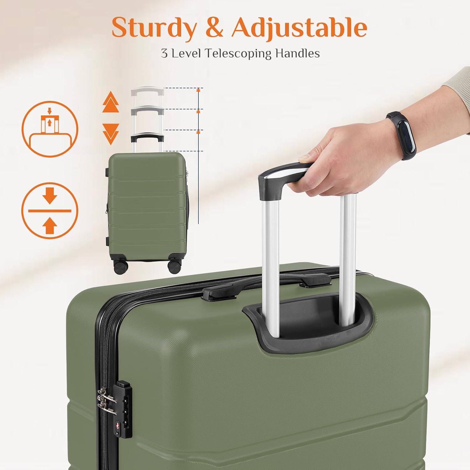 28 Inch Carry on Luggage, Hard - Expandable Hard Shell Luggage Set 评论和价格