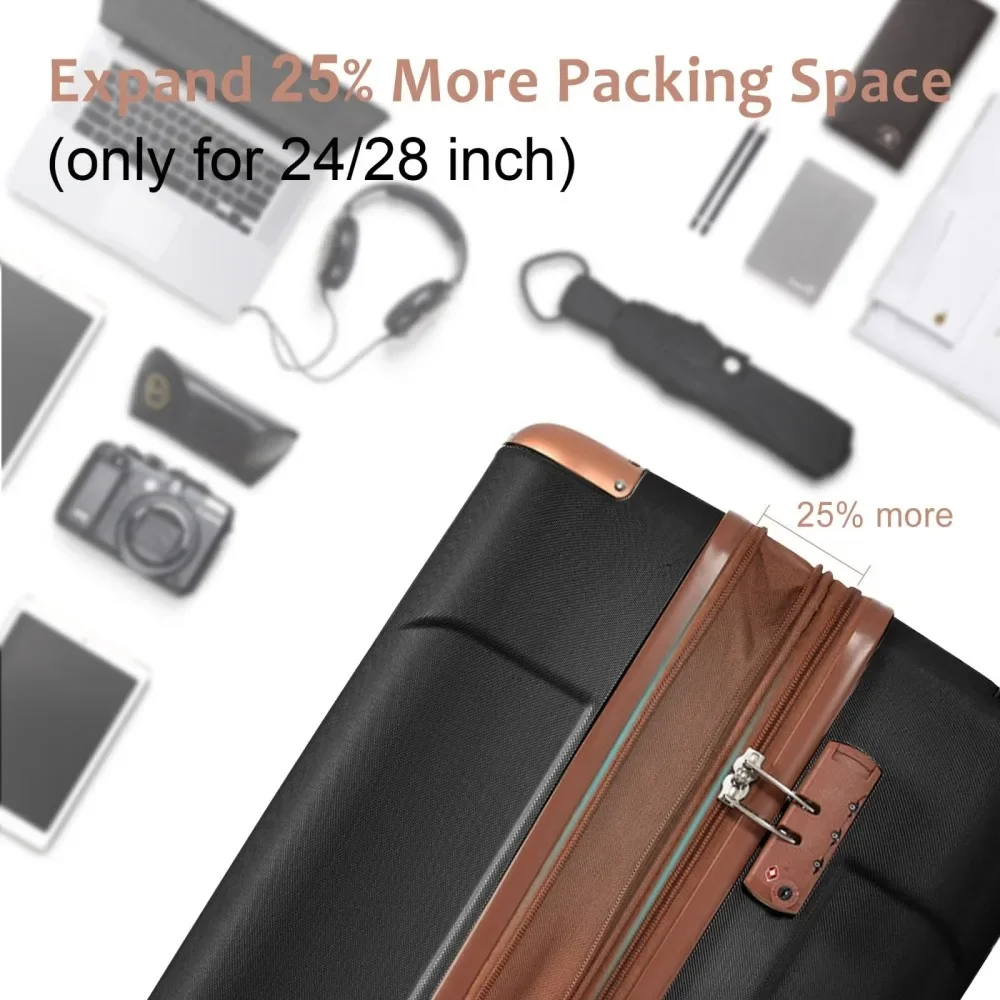 Luggage Sets 3 Piece, Expandab - Expandable Hard Shell Luggage Set 评论和价格