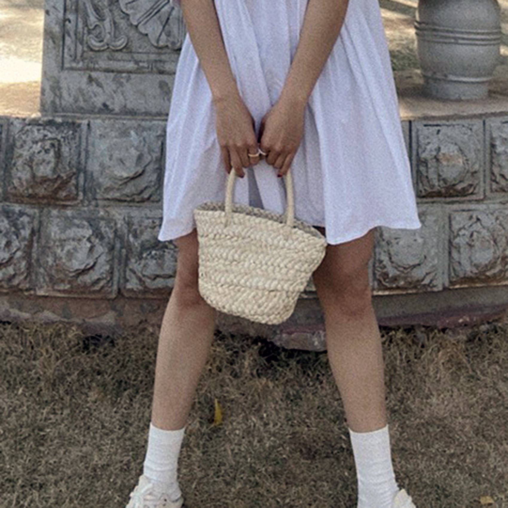 ABQR Summer Handmade Small Wov - Handbags 评论和价格