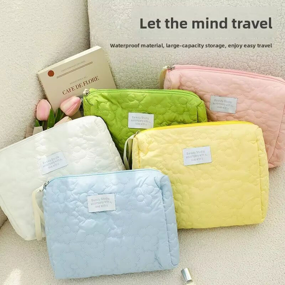 New Flower Pattern Women Makeu - Cosmetic Bags 评论和价格