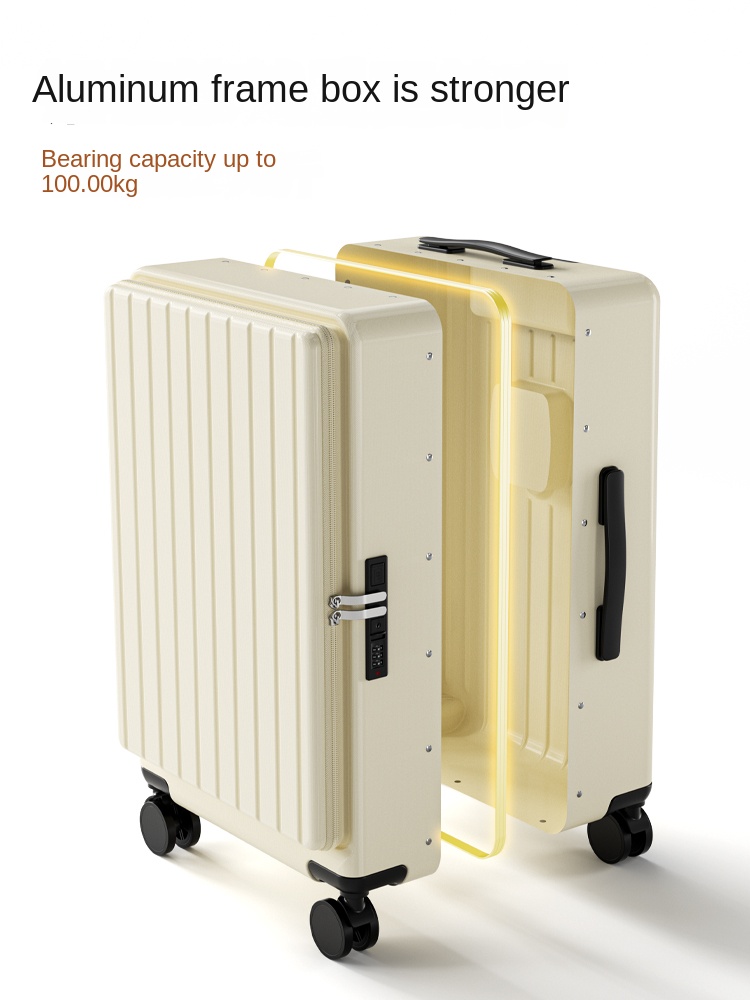 Side Opening Luggage 2025 New  - Aluminum Frame Carry On Luggage 评论和价格