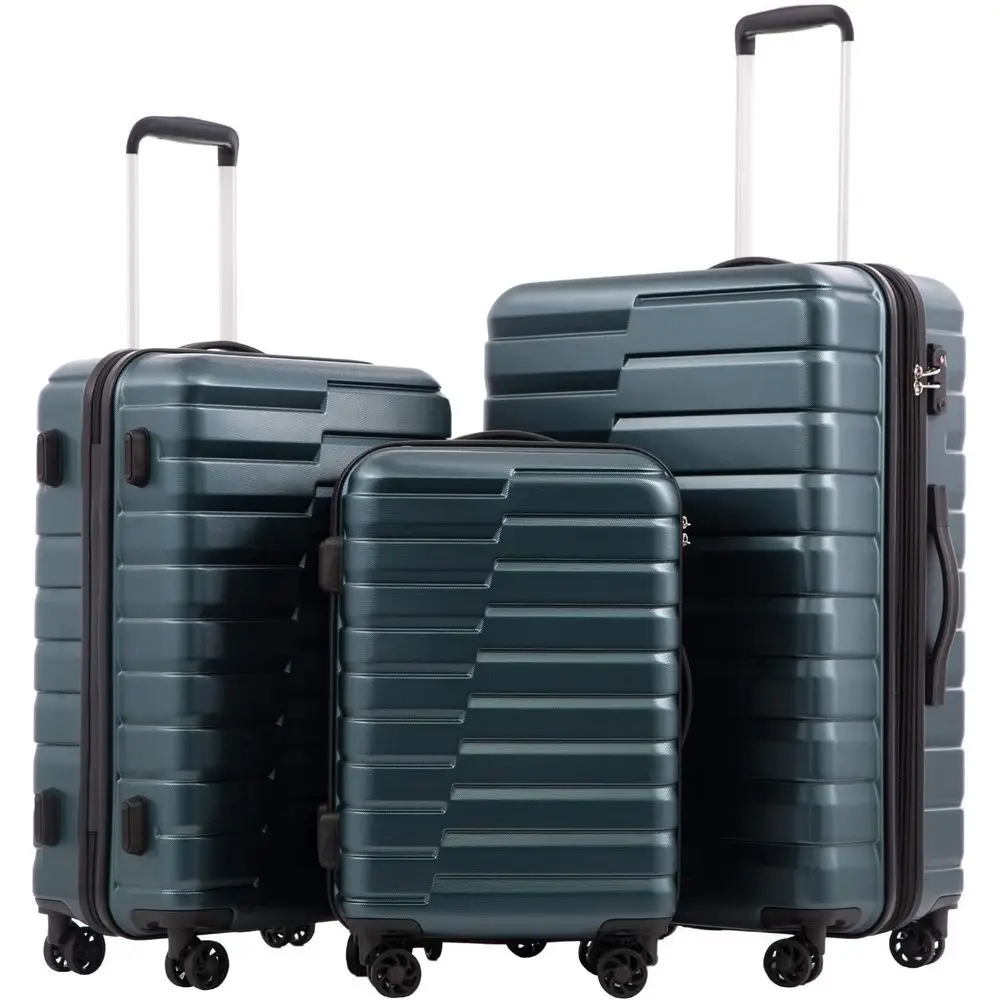 3-Piece Hard Shell Spinner Lug - Expandable Hard Shell Luggage Set 评论和价格