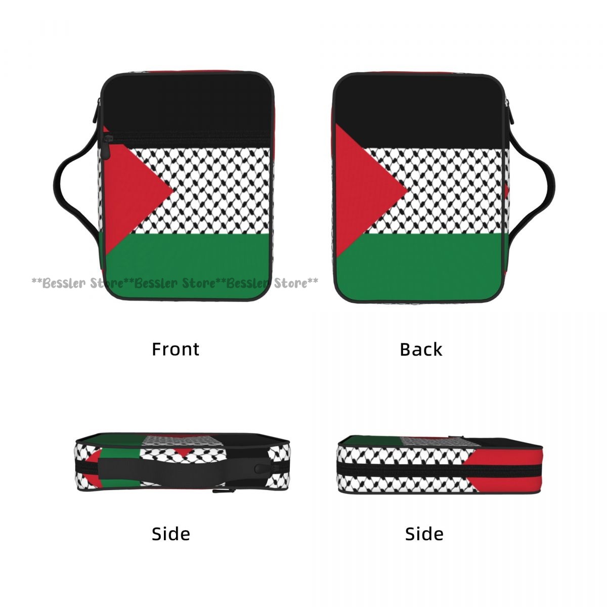 Palestine Flag Bible Bag Zippe - Handbags 评论和价格