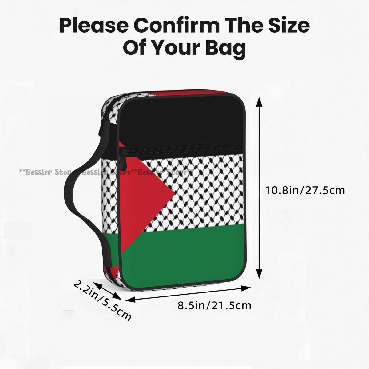 Palestine Flag Bible Bag Zippe - Handbags 评论和价格