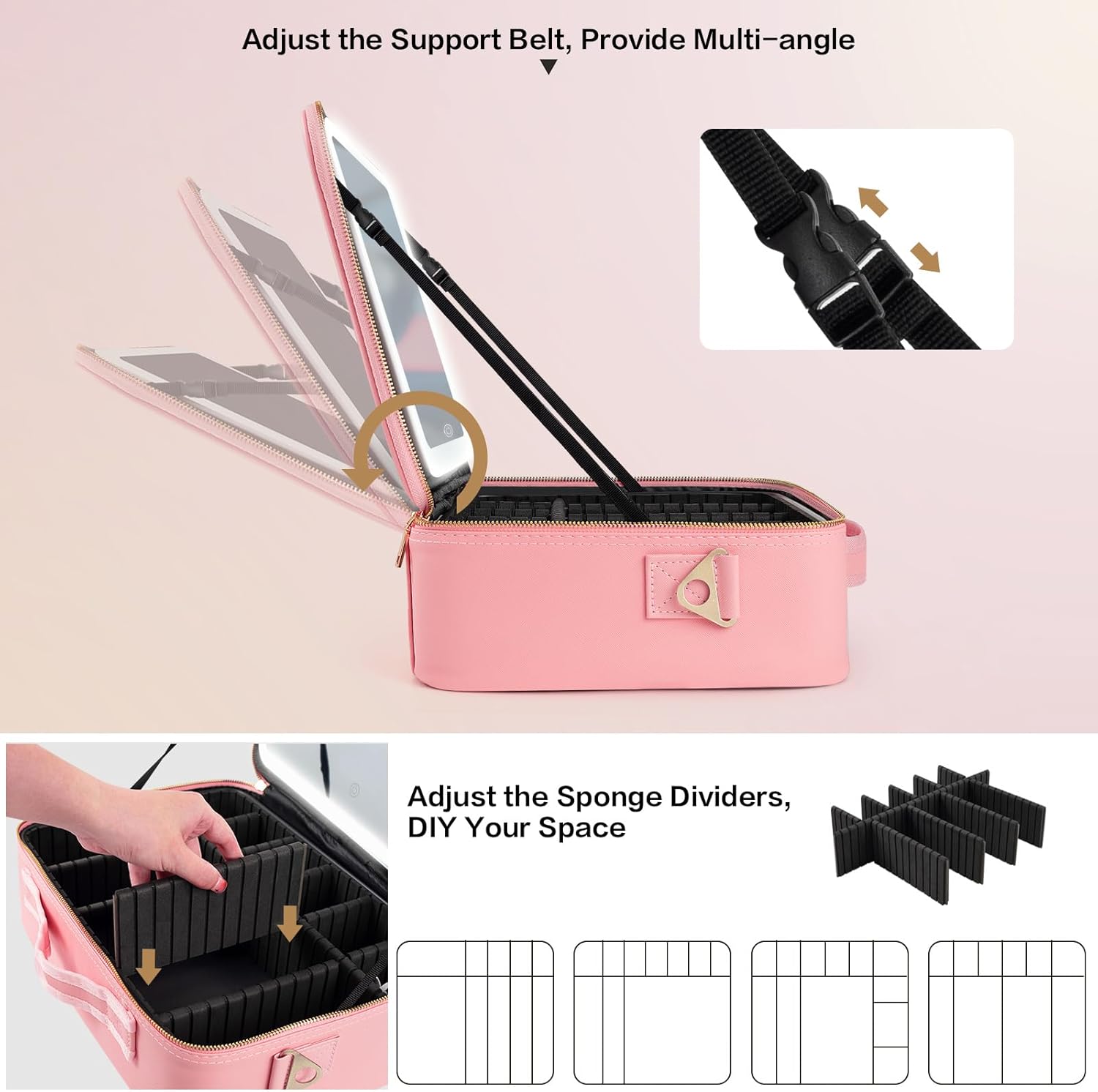 Large Capacity Makeup Bag 15'' - Cosmetic Bags 评论和价格