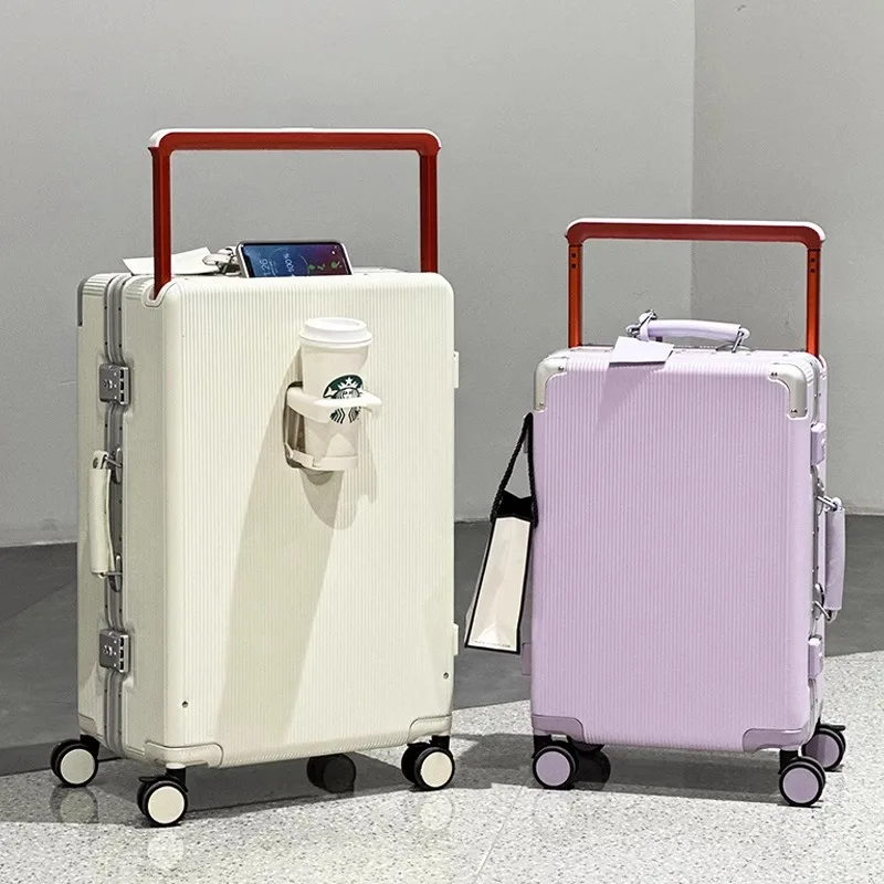 Suitcase Wide Handle Travel Su - Aluminum Frame Carry On Luggage 评论和价格